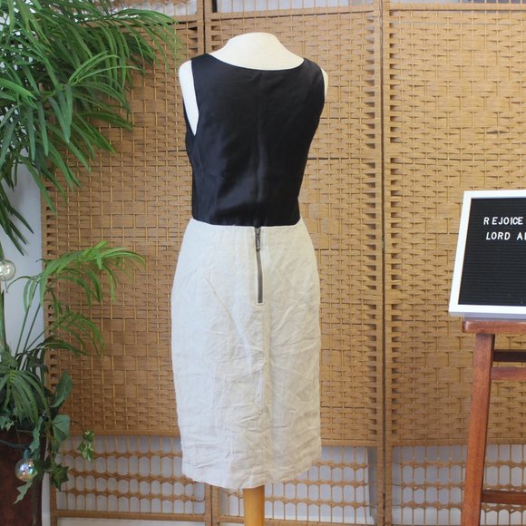 Vintage Ecru Linen Ruffle Skirt Sz M - Picture 3 of 3